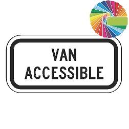 Van Accessible (Word Plaque) Custom Color Sign