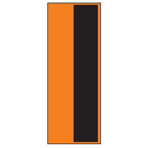 Straight Line Plaque for use on Double Pavement Transition Warning Sign