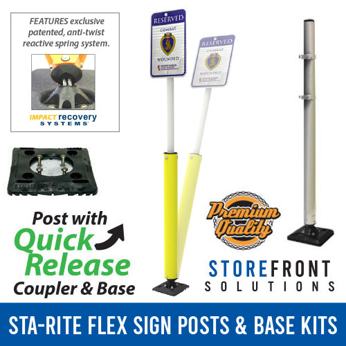 Storefront Solutions Sta Rite Flex Sign Posts and Quick Release Base Kits