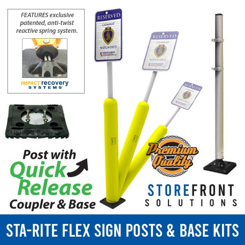Storefront Solutions Sta Rite Flex Sign Posts and Quick Release Base Kits