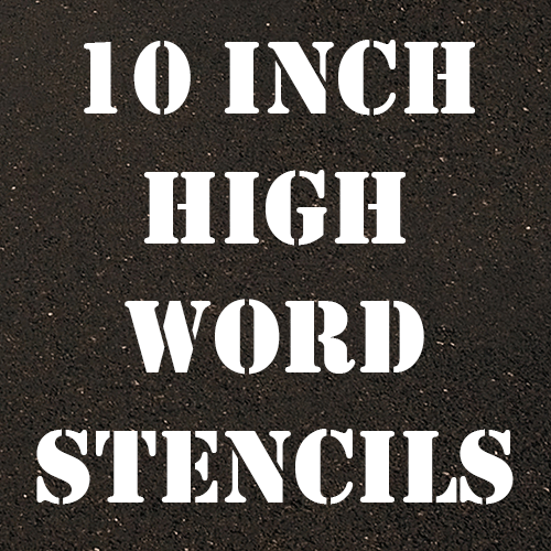 10 Inch High Polyvinyl Word Stencils