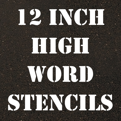 12 Inch High Polyvinyl Word Stencils