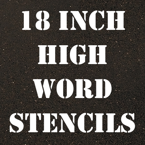 18 Inch High Polyvinyl Word Stencils