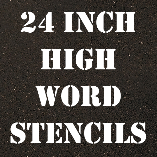 24 Inch High Polyvinyl Word Stencils