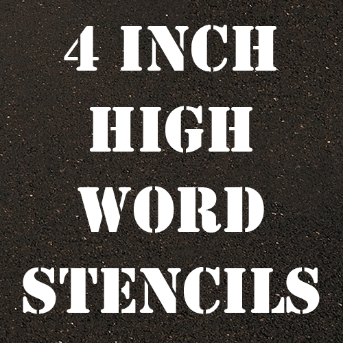 4 Inch High Polyvinyl Word Stencils