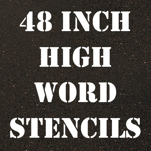 48 Inch High Polyvinyl Word Stencils