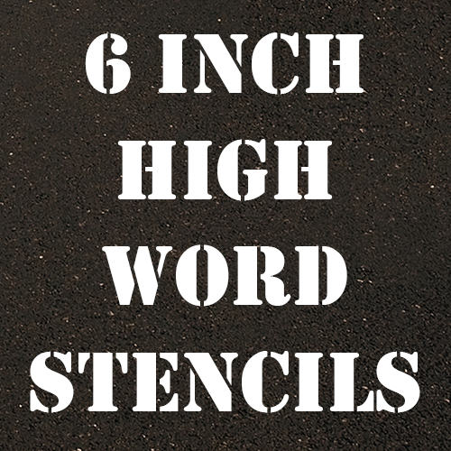 6 Inch High Polyvinyl Word Stencils