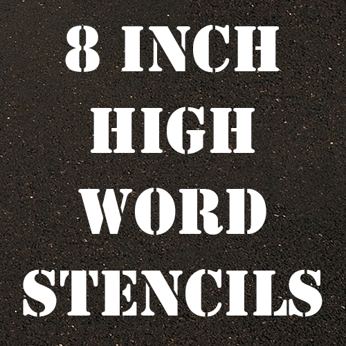 8 Inch High Polyvinyl Word Stencils