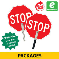 Econo STOP/STOP Hand Paddle Package