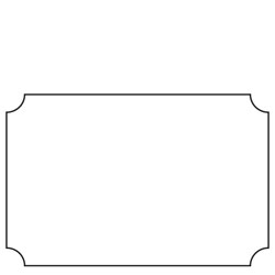 Scalloped Rectangle | Special Routed Shapes | Reflective Sheeted Aluminum Sign Blanks