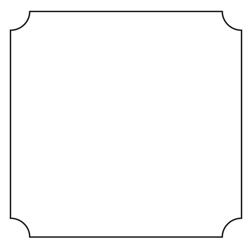 Scalloped Square | Special Routed Shapes | Reflective Sheeted Aluminum Sign Blanks