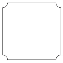 Scalloped Square | Special Routed Shapes | Reflective Sheeted Aluminum Sign Blanks