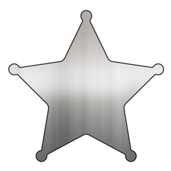 Shield 5 Point Star | Special Routed Shapes | Aluminum Sign Blanks