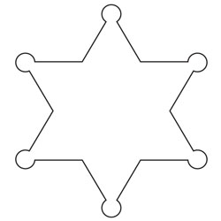 Shield 6 Point Star | Special Routed Shapes | Reflective Sheeted Aluminum Sign Blanks