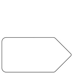 Simple Arrow 2:1 | Special Routed Shapes | Reflective Sheeted Aluminum Sign Blanks