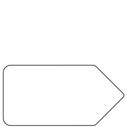 Simple Arrow 2:1 | Special Routed Shapes | Reflective Sheeted Aluminum Sign Blanks