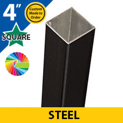 Powder Painted 4 Square Smooth Steel Posts