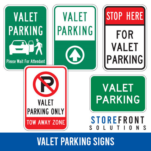 Storefront Solutions Valet Parking Signs