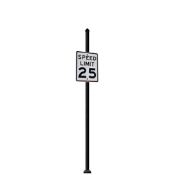 Tupelo | Standard Mount | Post System with Speed Limit or Guidance Sign Package