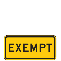 Exempt Advance Warning Plaques