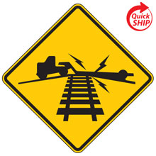 Highway Rail Grade Low Ground Clearance Advance Warning Signs