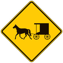 Horse & Buggy Traffic (Symbol) Warning Signs