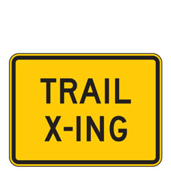 Trail X ing Warning Plaques for Bicycle Facilities