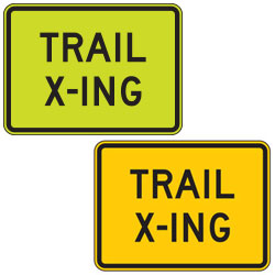 Trail X ing Warning Plaques