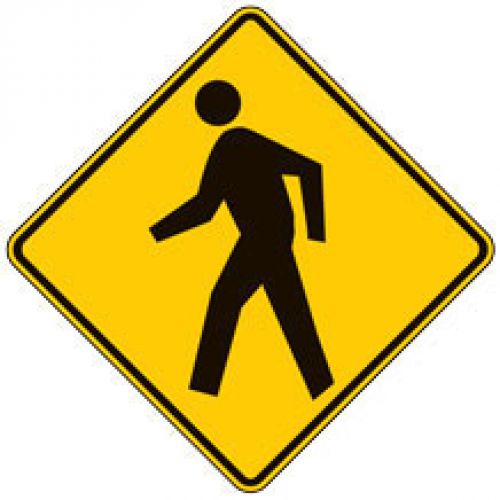 Pedestrian Traffic (Symbol) Warning Signs for Bicycle Facilities