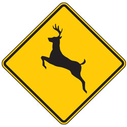 Deer Crossing (Symbol) Warning Signs