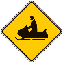 Snowmobile (Symbol) Warning Signs