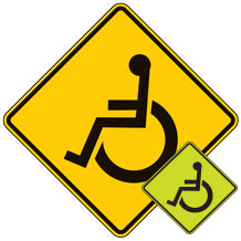 Handicapped (Symbol) Warning Signs