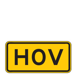 HOV Warning Plaques