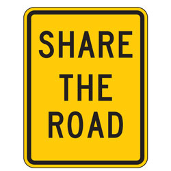 Share the Road Warning Plaque