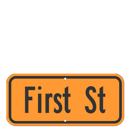 Street Name Plaques for Temporary Traffic Control