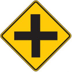 Crossroad Symbol Warning Signs