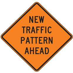 New Traffic Pattern Ahead Warning Signs for Temporary Traffic Control
