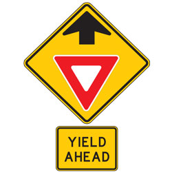 Yield Ahead (Symbol) Warning Sign & Plaque