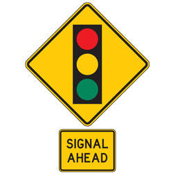 Traffic Signal Ahead (Symbol) Warning Sign & Plaque