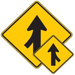 Merge Left/Right (Symbol) Warning Signs