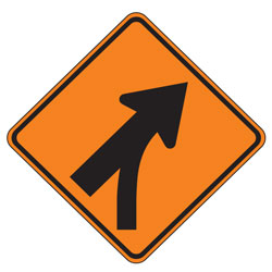 Entering Roadway Merge (Symbol) Warning Signs for Temporary Traffic Control