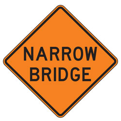 Narrow Bridge Warning Signs for Temporary Traffic Control