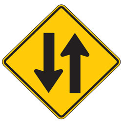 Two Way Traffic (Symbol) Warning Signs