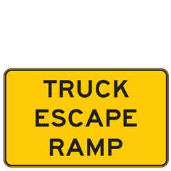 Truck Escape Ramp Warning Signs