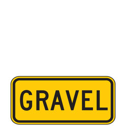 Gravel Warning Plaques