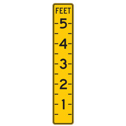 Flood Gauge Warning Signs