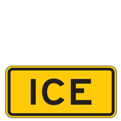 Ice Warning Plaques