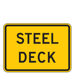 Steel Deck Warning Plaques