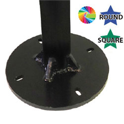 Semi Gloss Powder Painted Surface Mount Welded Plate for Round or Square Posts