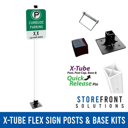 Storefront Solutions X Tube Flex Sign Posts & Base Kits